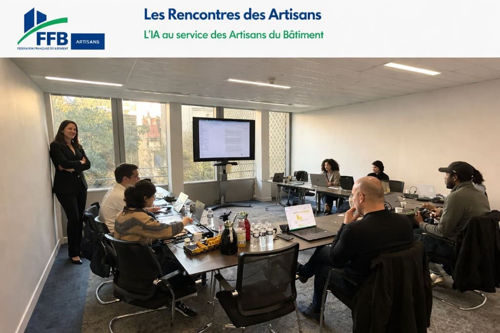 Atelier FFB Les Rencontres des Artisans — intelligence artificielle au service des équipes du bâtiment, formation animée par Laure Olivié