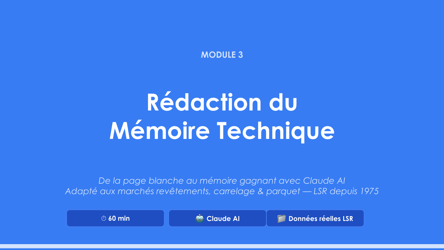 Rédaction mémoire technique avec Claude : projet et assistant mémoire technique entreprise